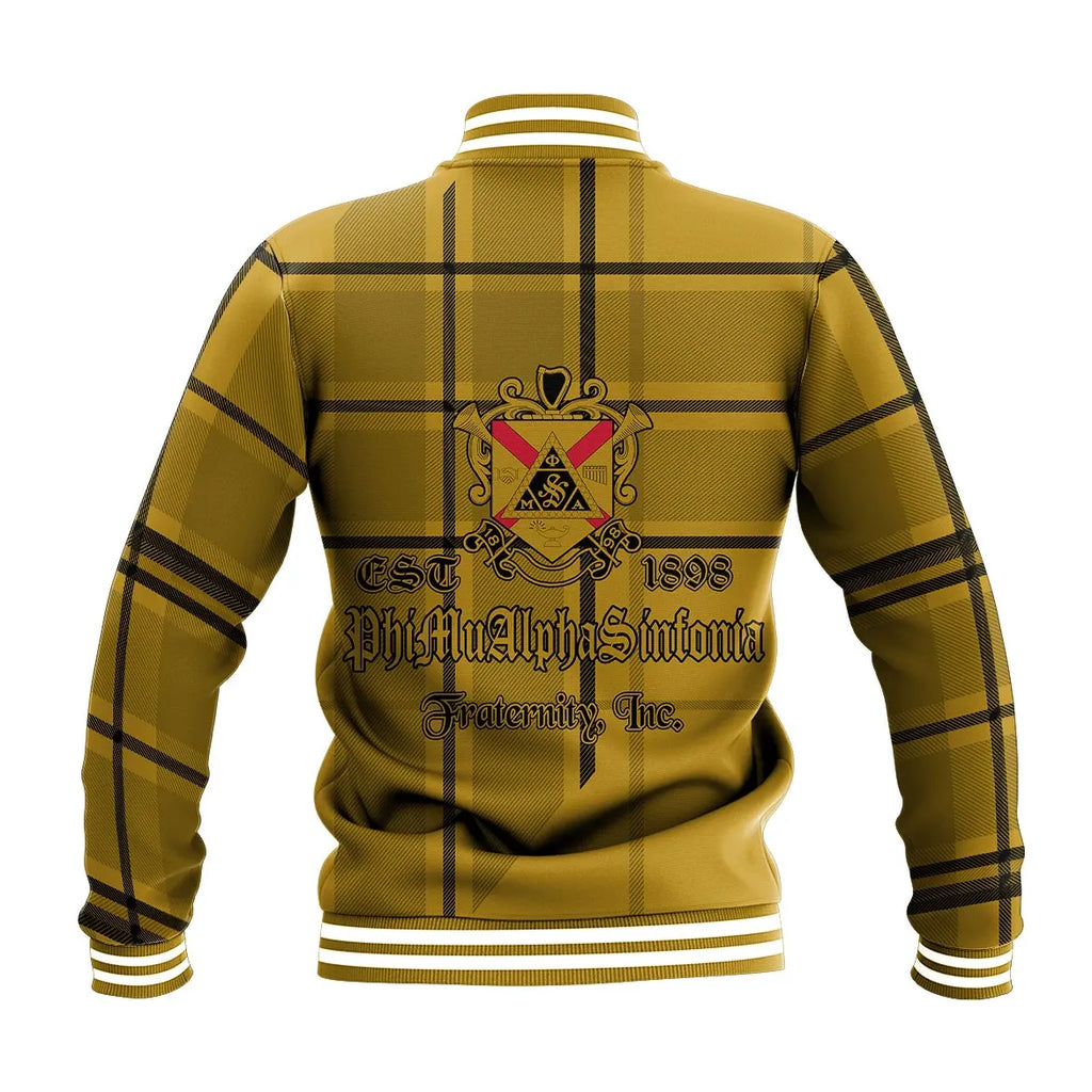 Phi Mu Alpha Sinfonia Burberr Style Baseball Jacket