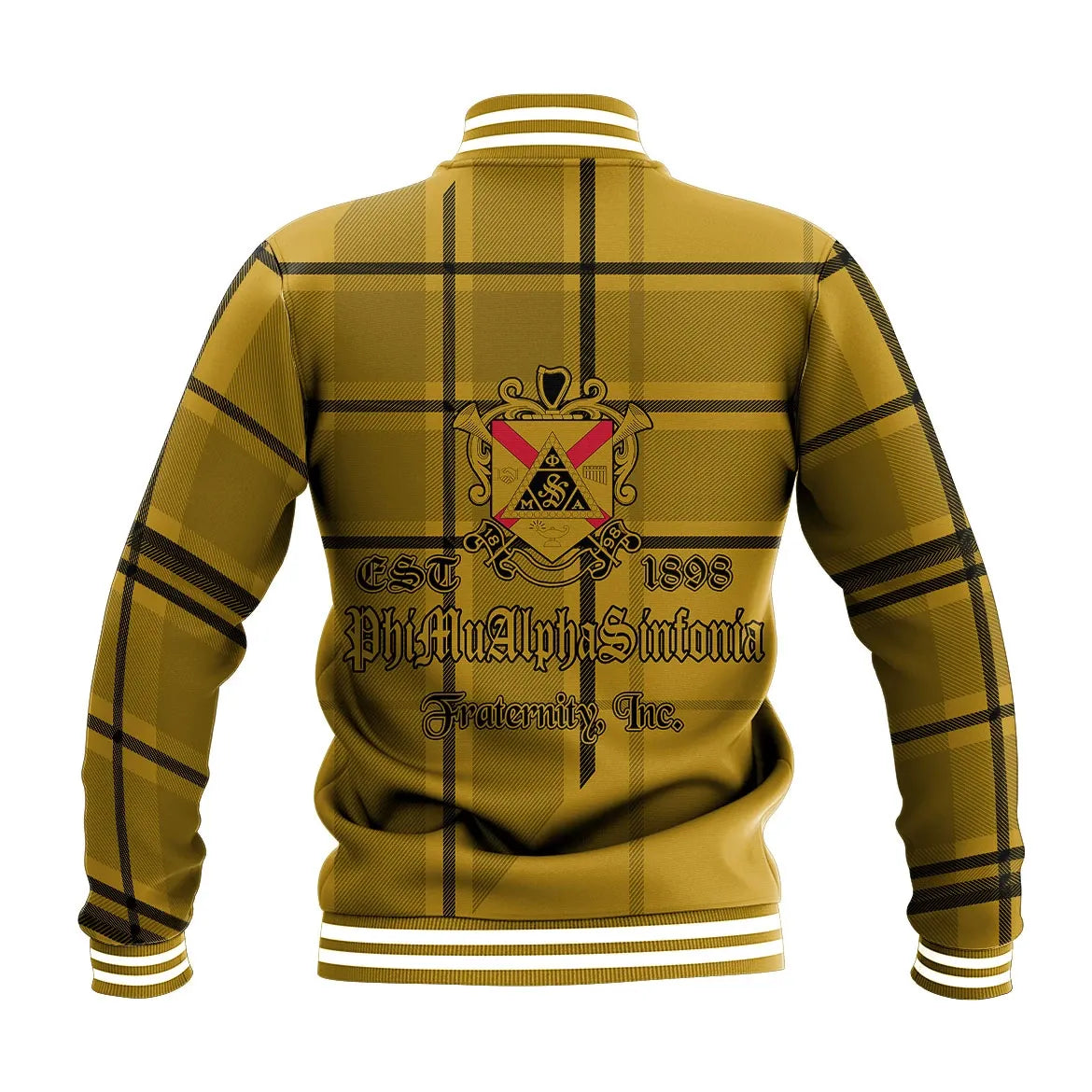 Phi Mu Alpha Sinfonia Burberr Style Baseball Jacket