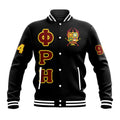 Phi Rho Eta Letters Fraternity Baseball Jacket | Africazone.store