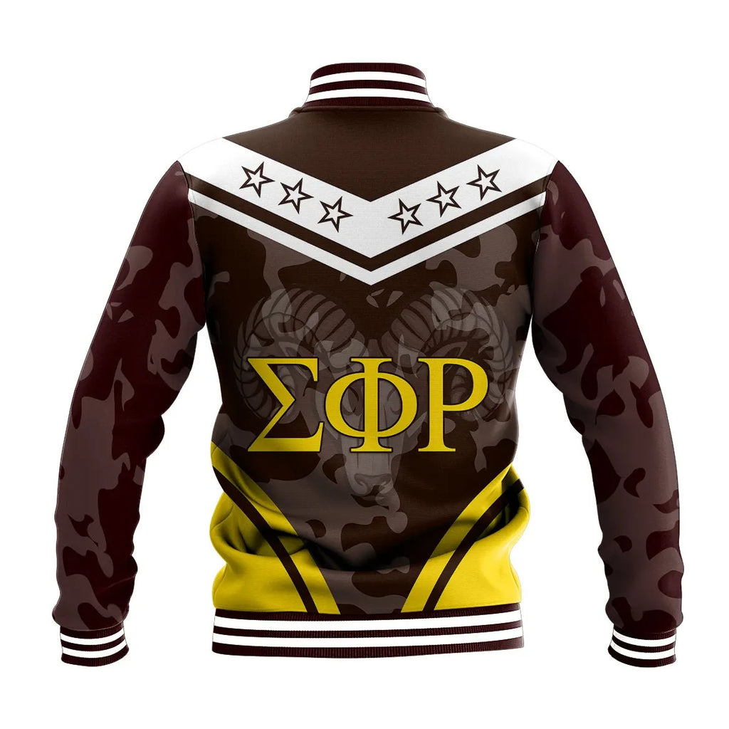 Sigma Phi Rho Camouflage Baseball Jacket