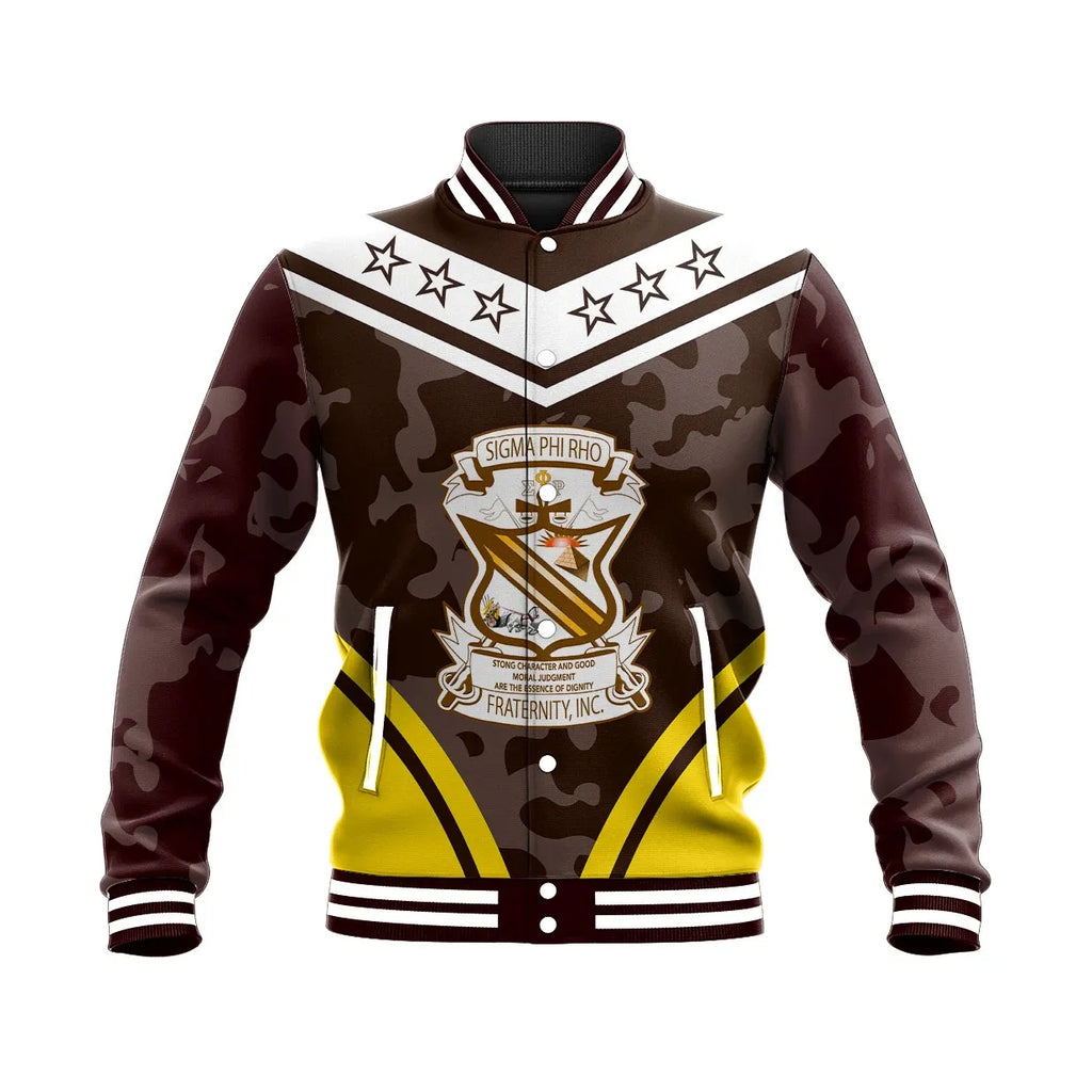 Sigma Phi Rho Camouflage Baseball Jacket | Africazone.store