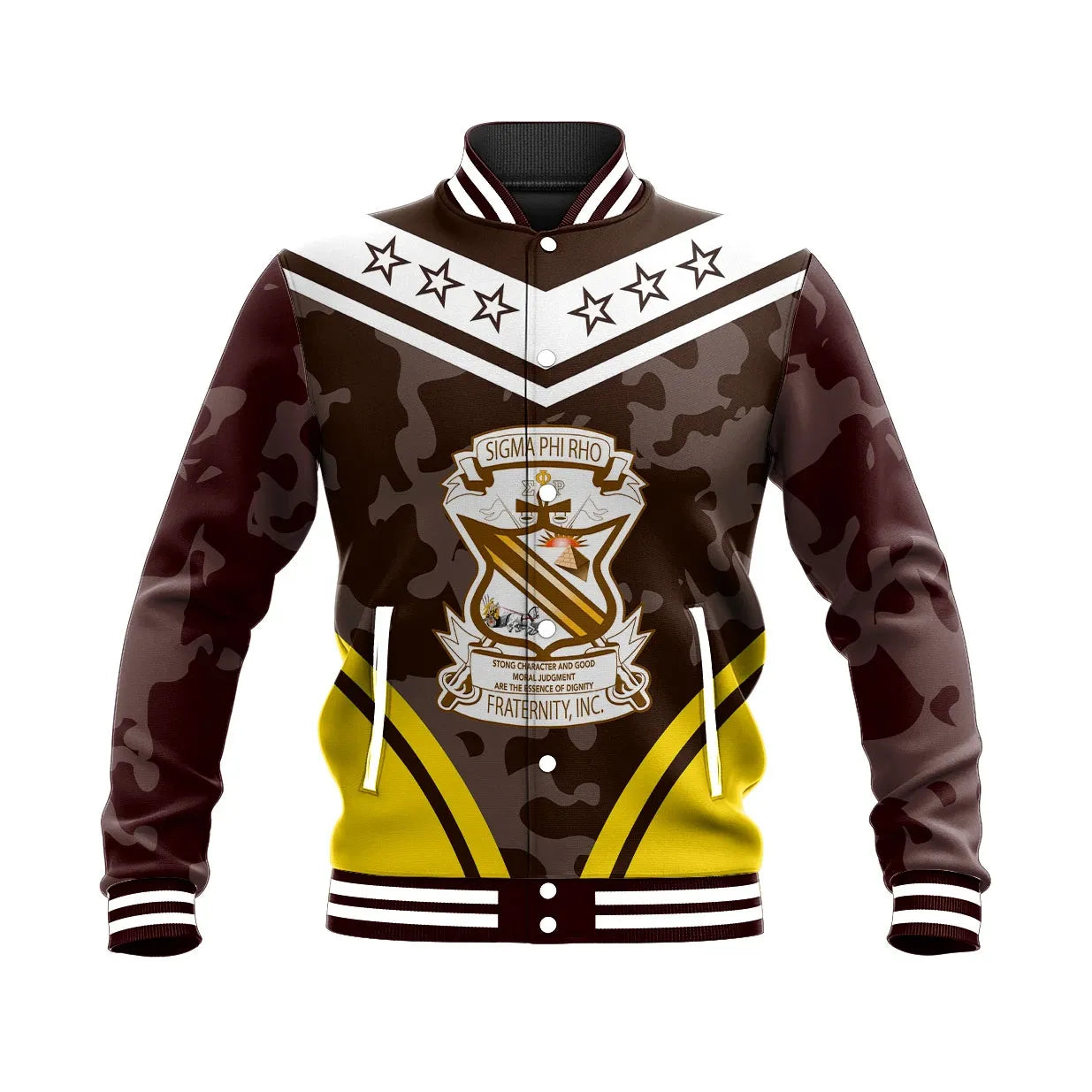 Sigma Phi Rho Camouflage Baseball Jacket | Africazone.store