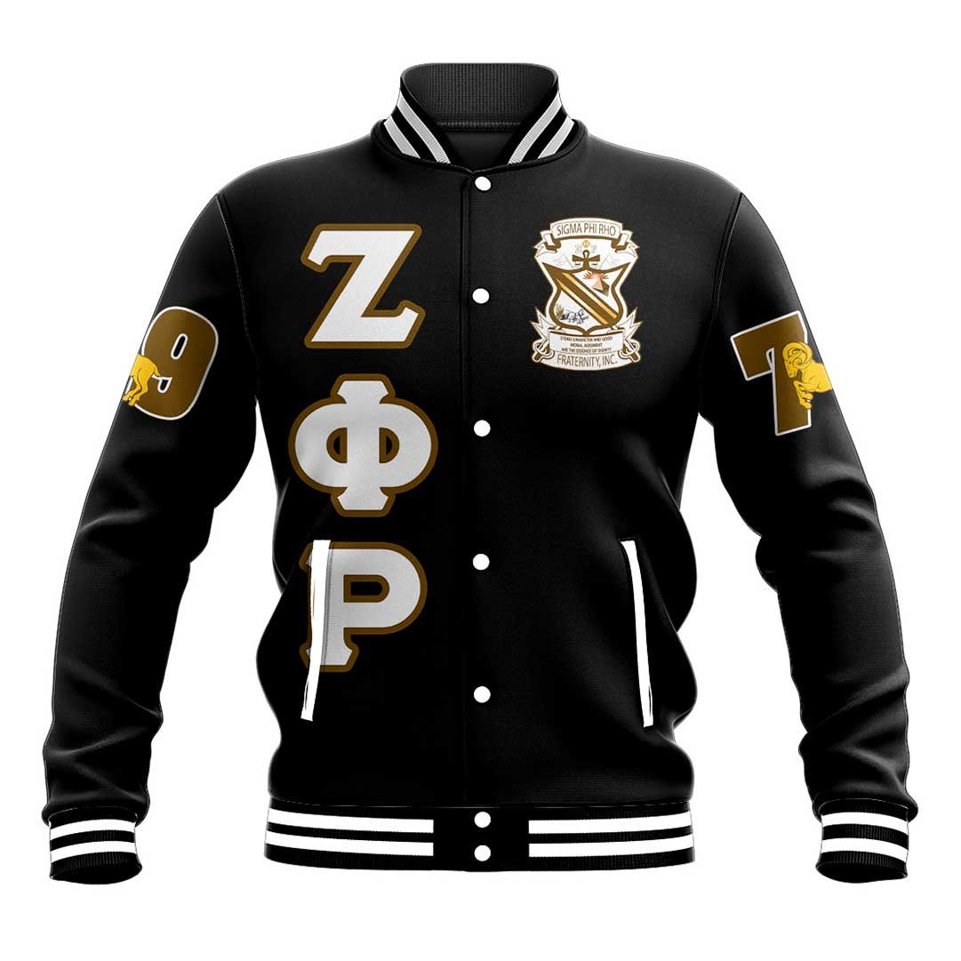 Sigma Phi Rho Letters Fraternity Baseball Jacket | Africazone.store