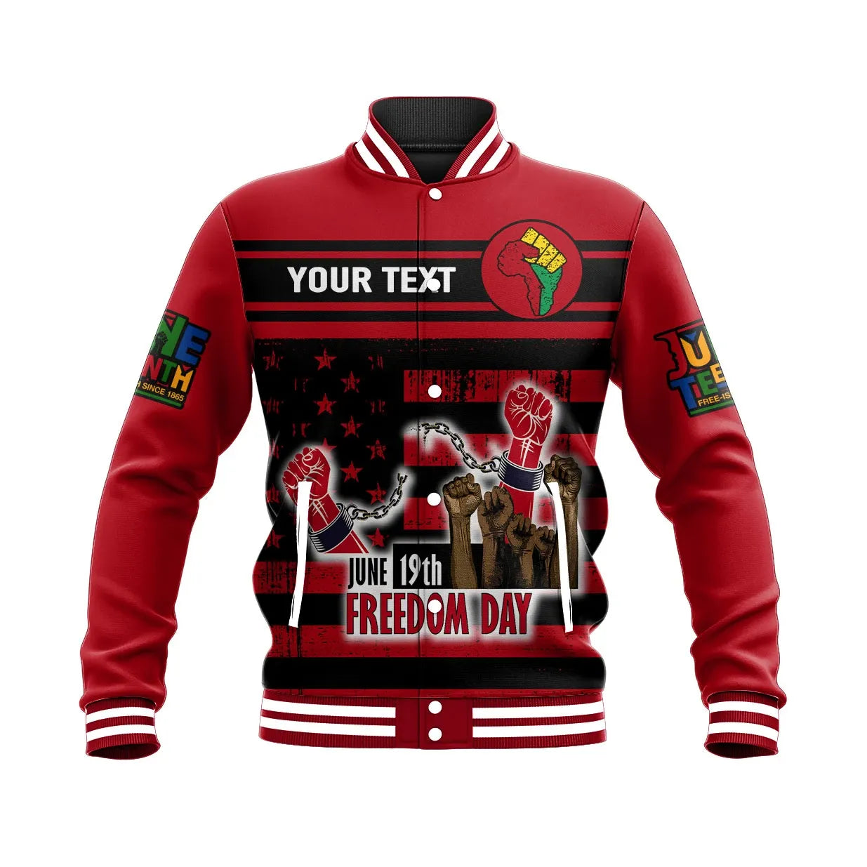 Personalised Juneteenth Since 1865 Baseball Jacket | Africazone.store