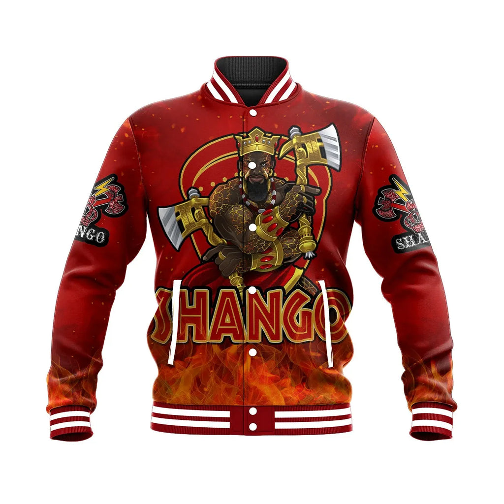 Fire Orisha Shango Baseball Jacket | Africazone.store
