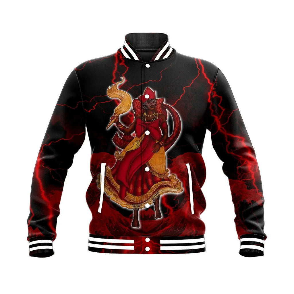 Thunder Orisha Oya Baseball Jacket | Africazone.store