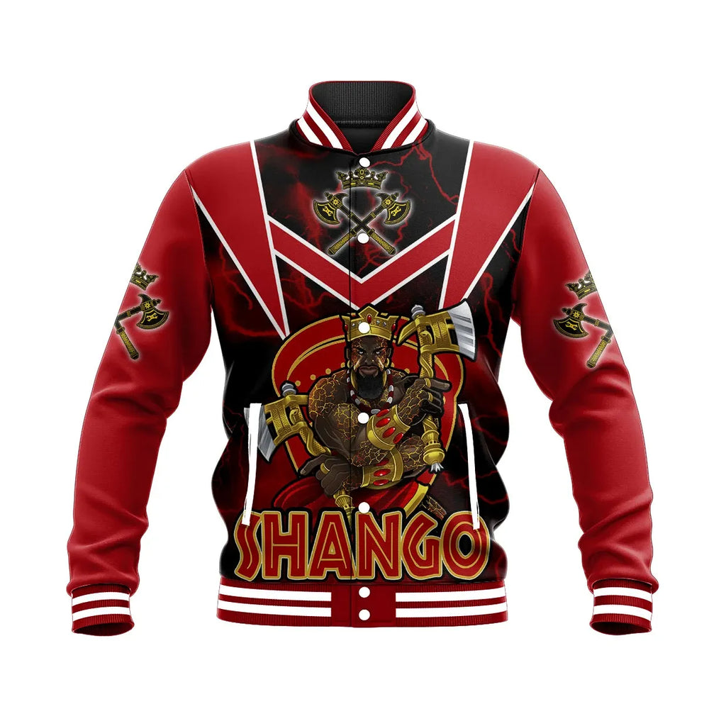 Thuder Orisha Shango Baseball Jacket | Africazone.store