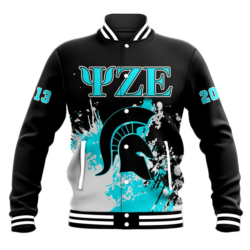 Africa Zone Jacket - Psi Zeta Epsilon Baseball Jacket - Spaint Style J8