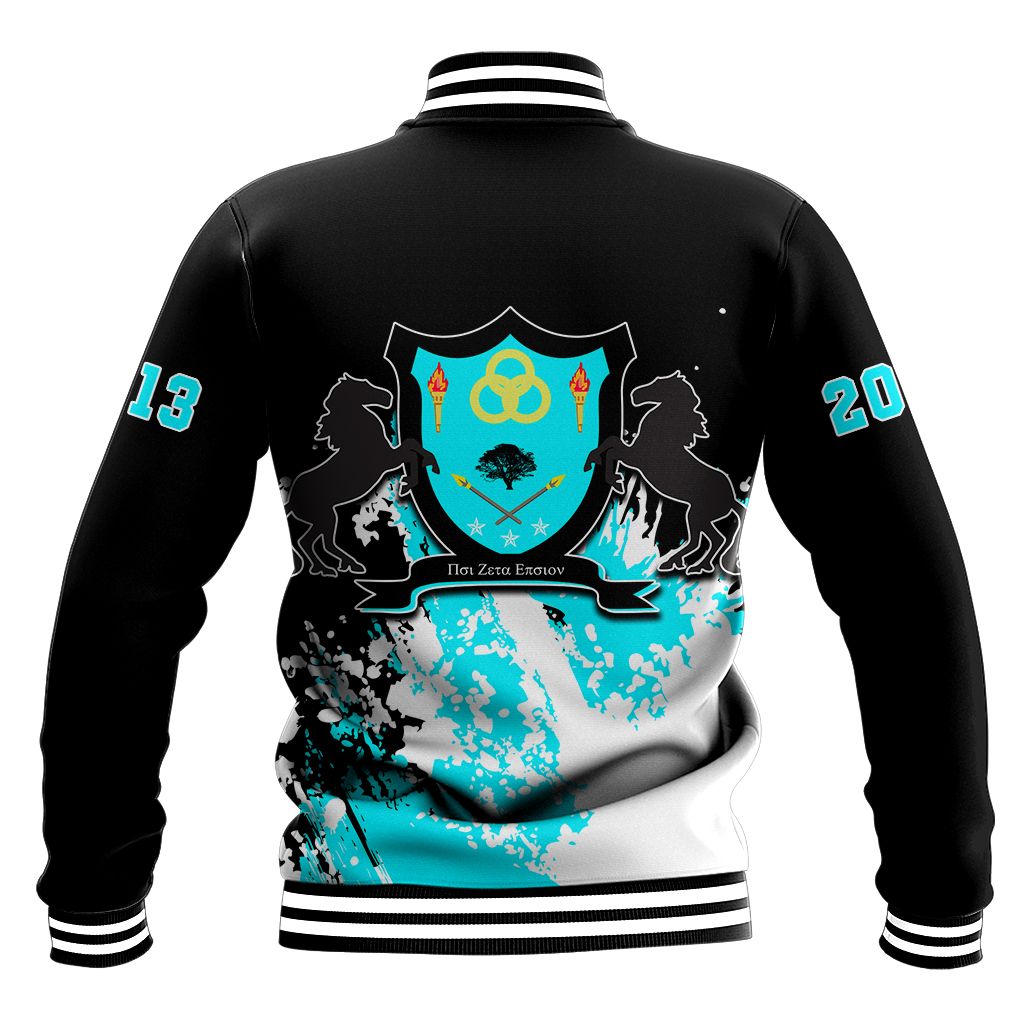 Africa Zone Jacket - Psi Zeta Epsilon Baseball Jacket - Spaint Style J8