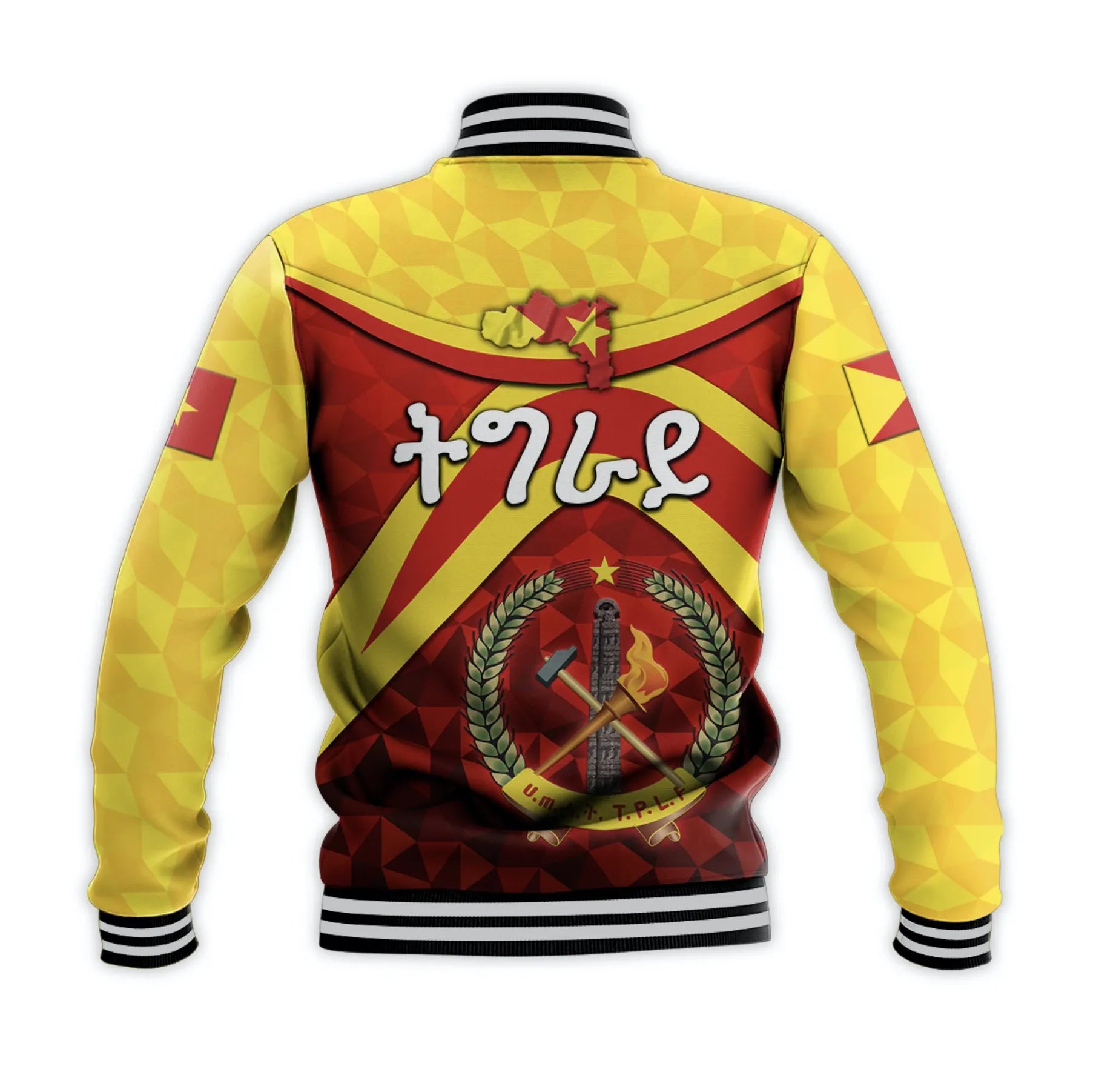 Africa Zone Jacket - Tigray Vibes Version - Coat Of Arms Baseball Jacket J5