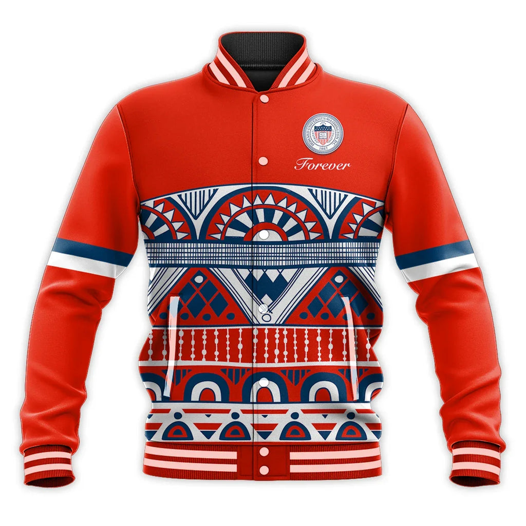 Howard Version Red Mix Pattern  Baseball Jacket