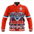 Howard Version Red Mix Pattern  Baseball Jacket