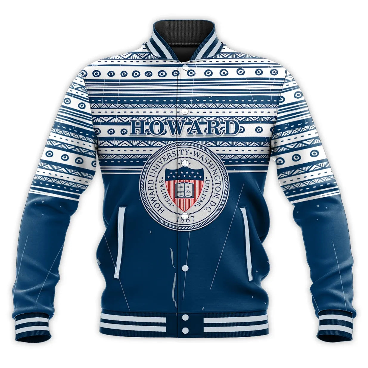 Personalised Howard Forever African American  Baseball Jacket