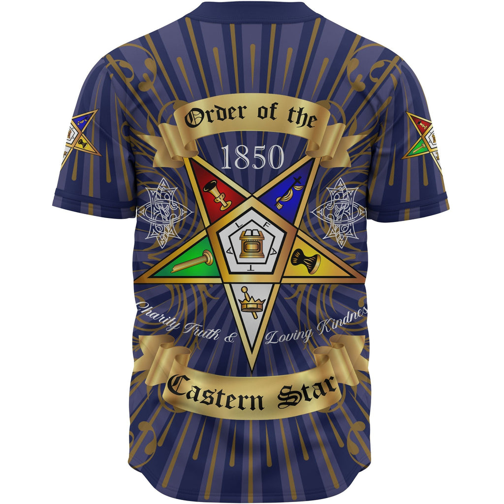 Africa Zone Baseball Jersey - African The Order Of The Eastern Star Oes Baseball Jersey J5