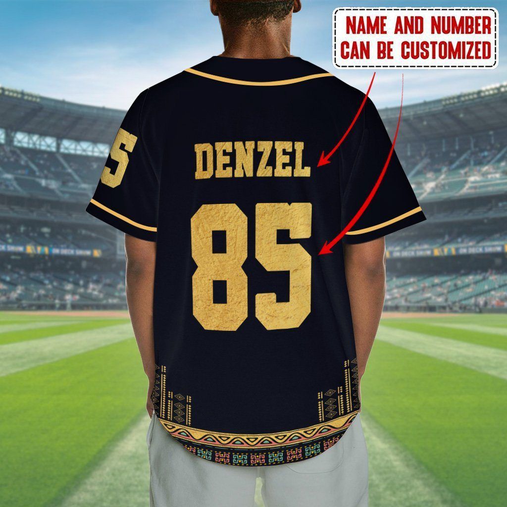 Africa Zone Baseball Jersey - Personalised Dashiki J5