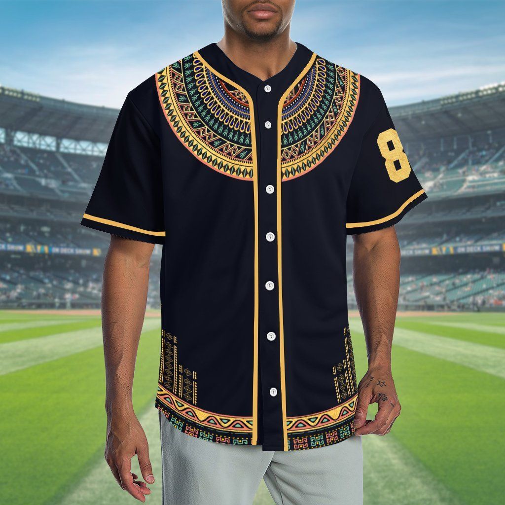 Africa Zone Baseball Jersey - Personalised Dashiki J5
