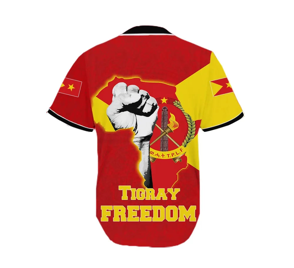 Africa Zone Baseball Jersey - Tigray Women Freedom Baseball Jersey J5