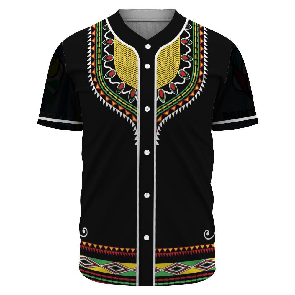 Africa Zone Baseball Jersey - Personalised Printed Dashiki 2 J5