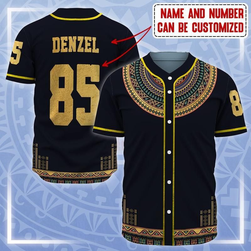 Africa Zone Baseball Jersey - Personalized Dashiki