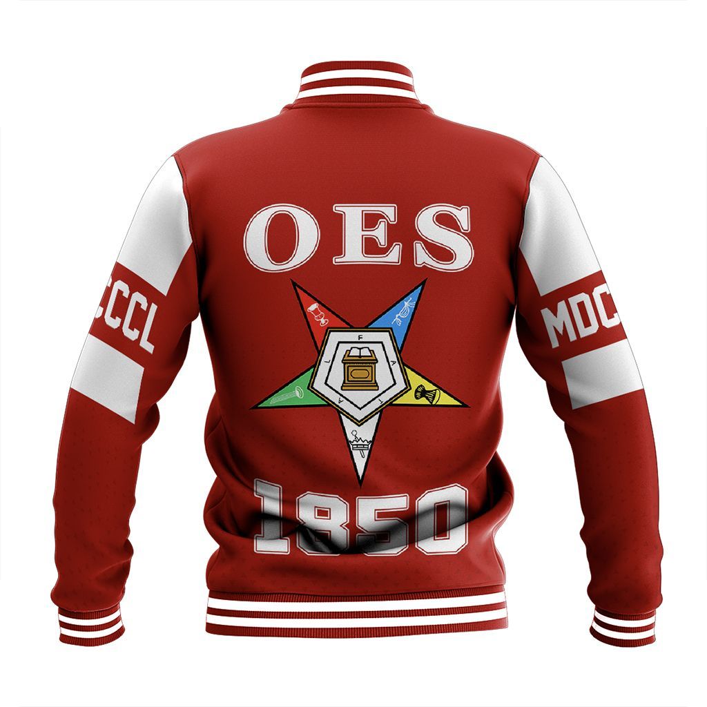 MCM Order of the Eastern Star Red Baseball Jacket