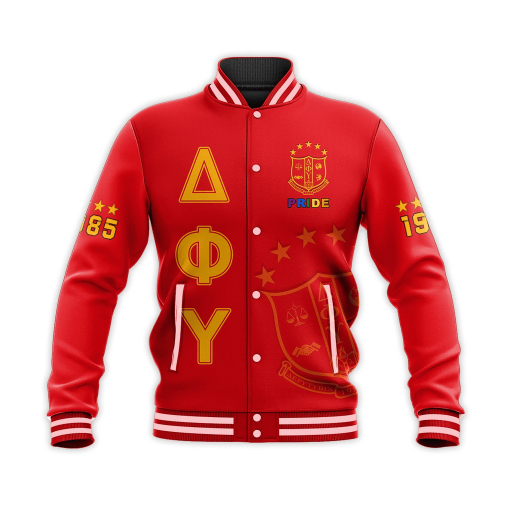 Africa Zone Jacket - DELTA PHI UPSILON BASEBALL JACKET PRIDE
