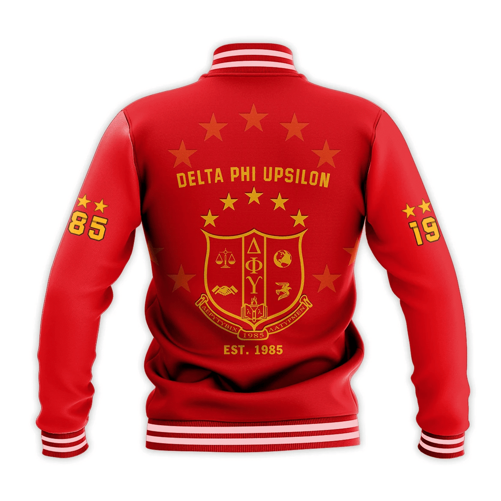 Africa Zone Jacket - DELTA PHI UPSILON BASEBALL JACKET PRIDE