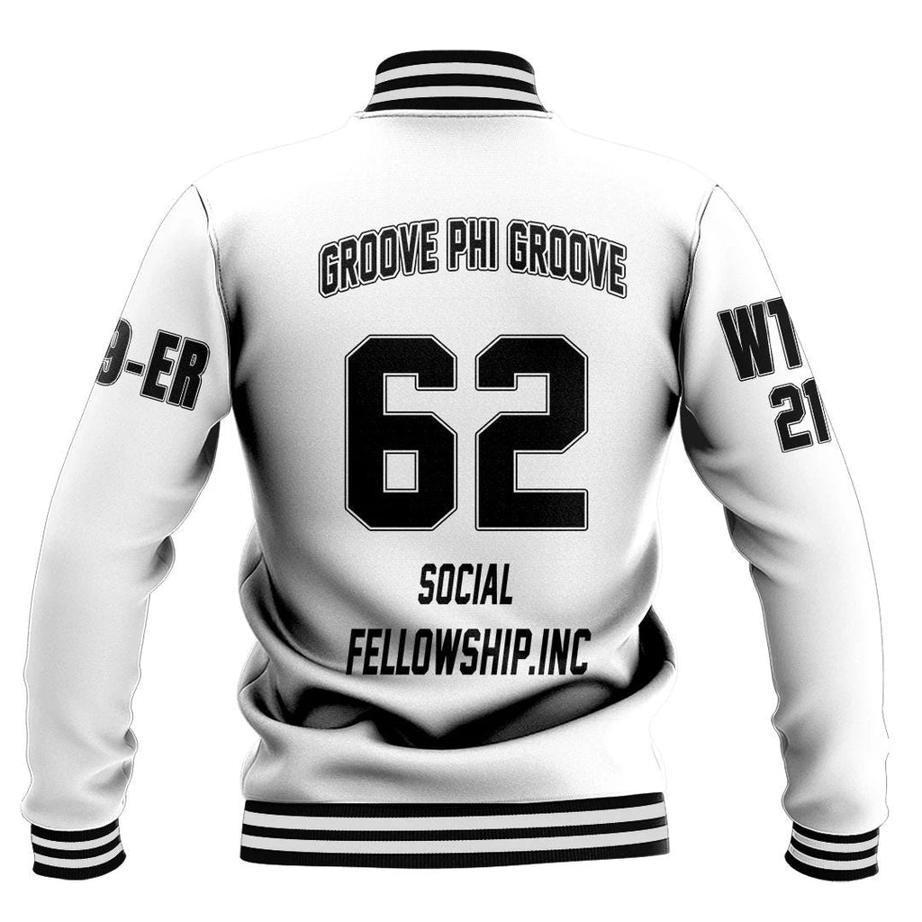 (Custom) Africa Zone Jacket - Groove Phi Groove White Baseball Jackets A31