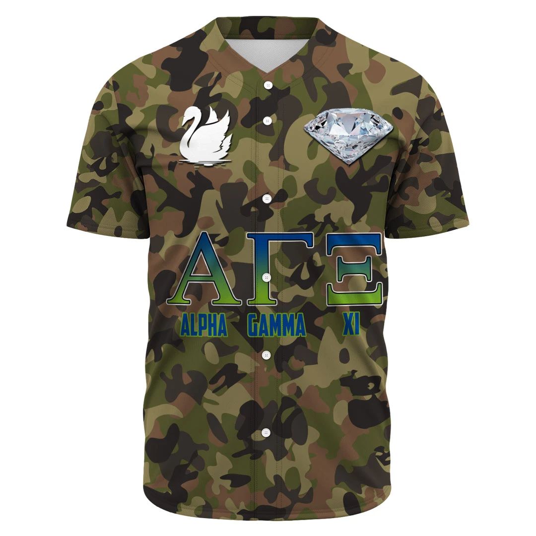 Alpha Gamma Xi Camo Baseball Jerseys | Africazone.store