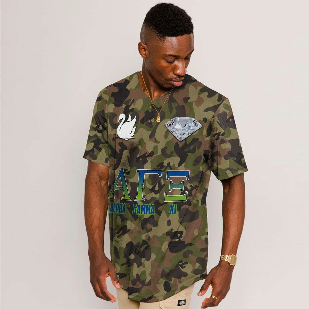 Alpha Gamma Xi Camo Baseball Jerseys | Africazone.store