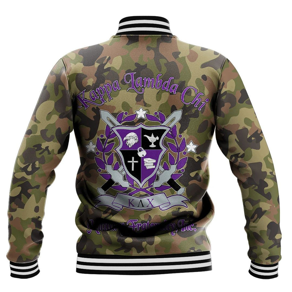 Kappa Lambda Chi Camo Baseball Jackets | Africazone.store