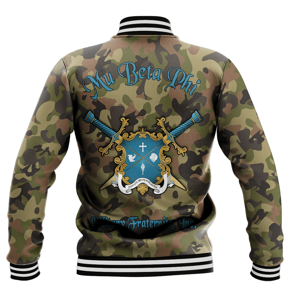 Mu Beta Phi Camo Baseball Jackets | Africazone.store