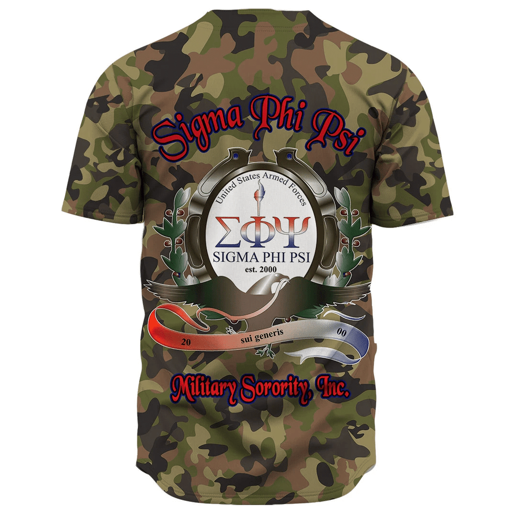 Sigma Phi Psi Camo Baseball Jerseys | Africazone.store