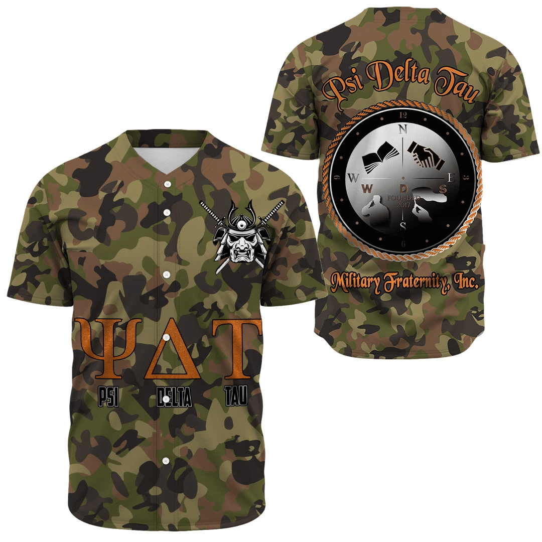 Psi Delta Tau Camo Baseball Jerseys | Africazone.store