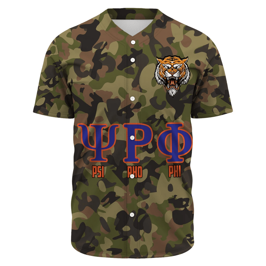 Psi Rho Phi Camo Baseball Jerseys | Africazone.store