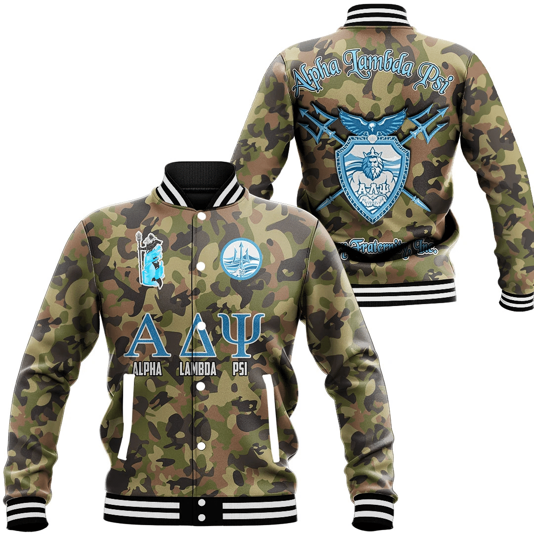 Alpha Lambda Psi Camo Baseball Jackets | Africazone.store