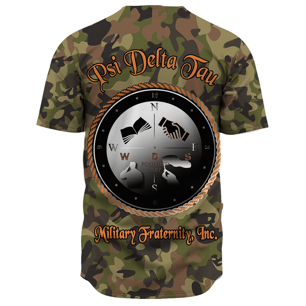 Psi Delta Tau Camo Baseball Jerseys | Africazone.store