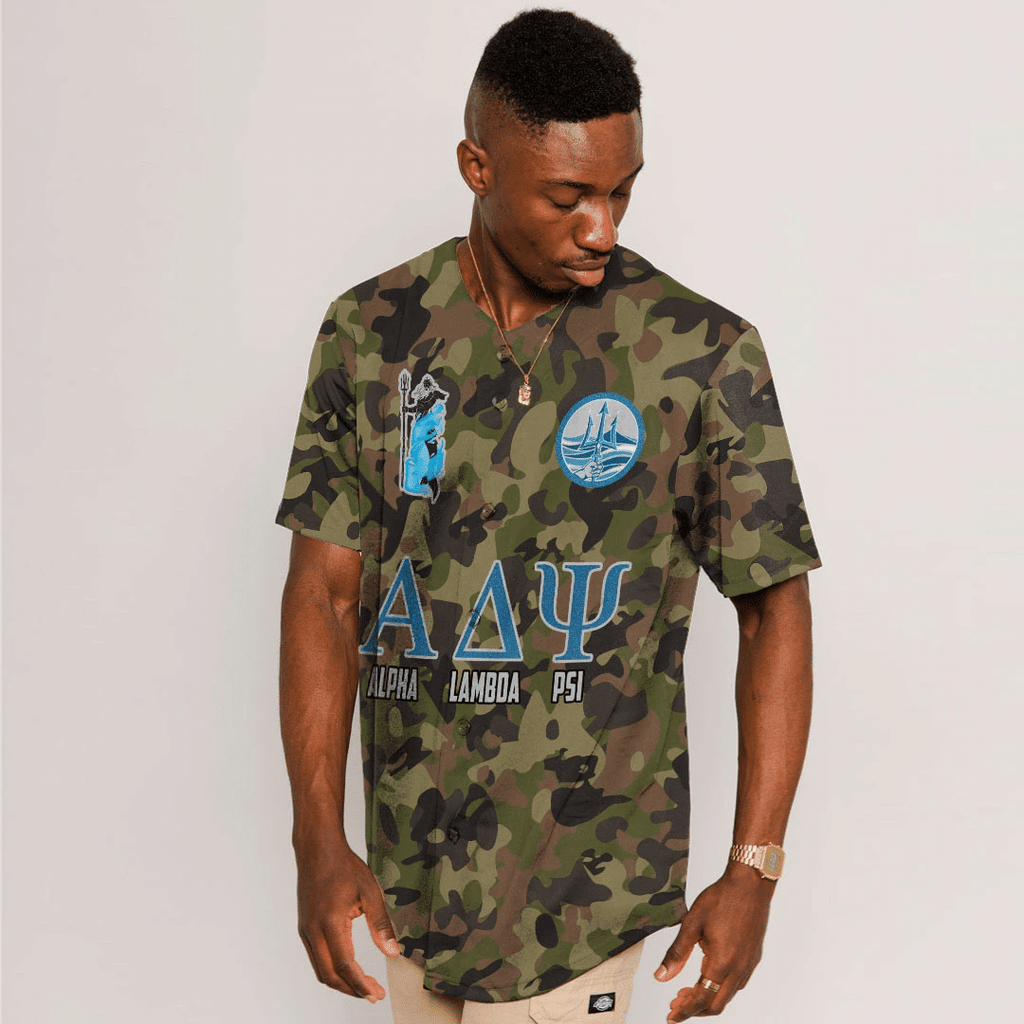 Alpha Lambda Psi Camo Baseball Jerseys | Africazone.store
