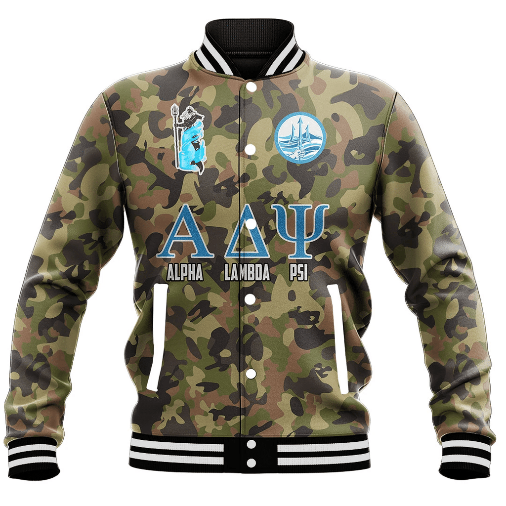 Alpha Lambda Psi Camo Baseball Jackets | Africazone.store