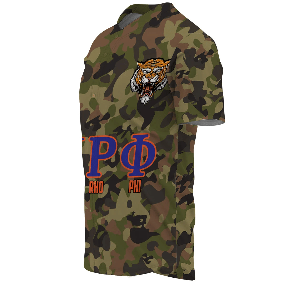 Psi Rho Phi Camo Baseball Jerseys | Africazone.store