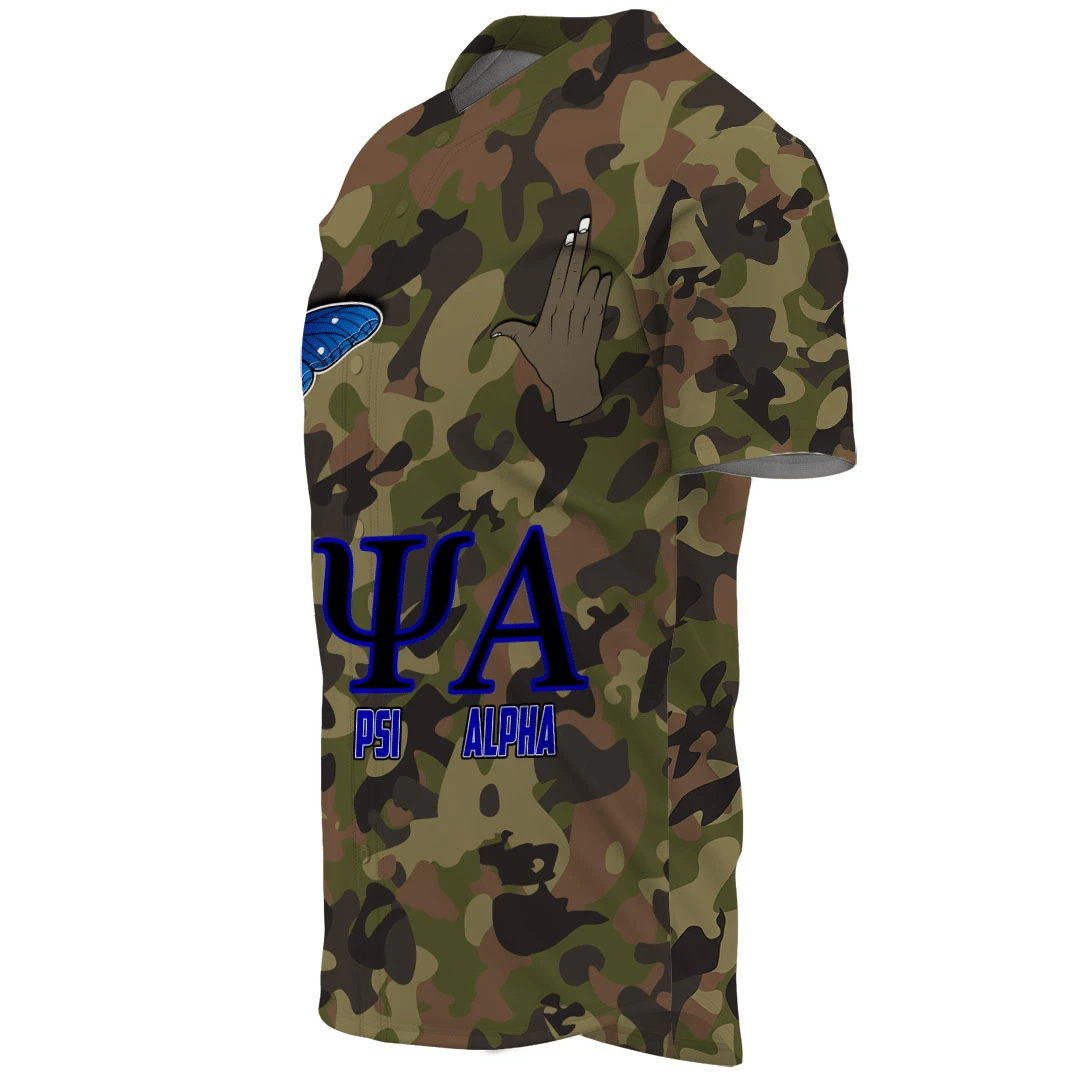 Lambda Psi Alpha Sorority Camo Baseball Jerseys | Africazone.store