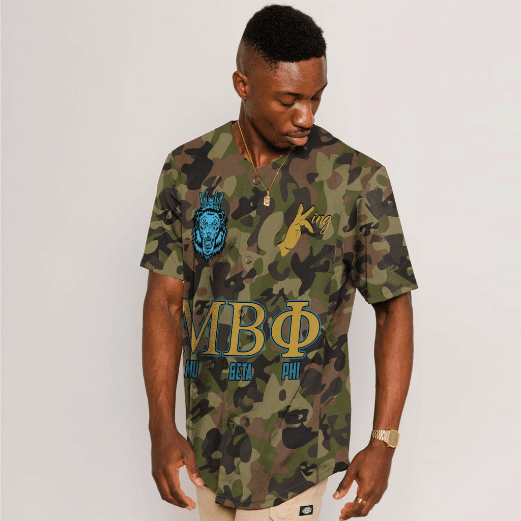 Mu Beta Phi Camo Baseball Jerseys | Africazone.store