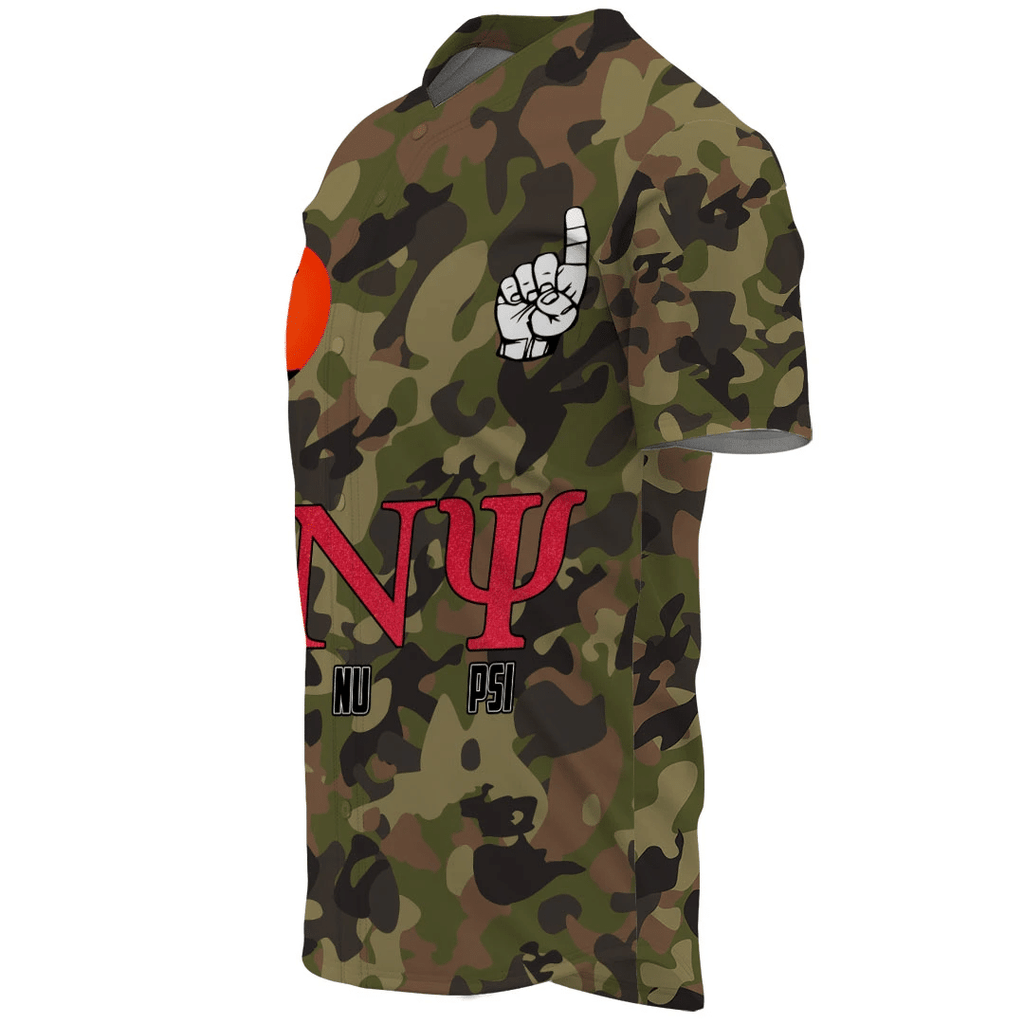 Theta Nu Psi Camo Baseball Jerseys | Africazone.store
