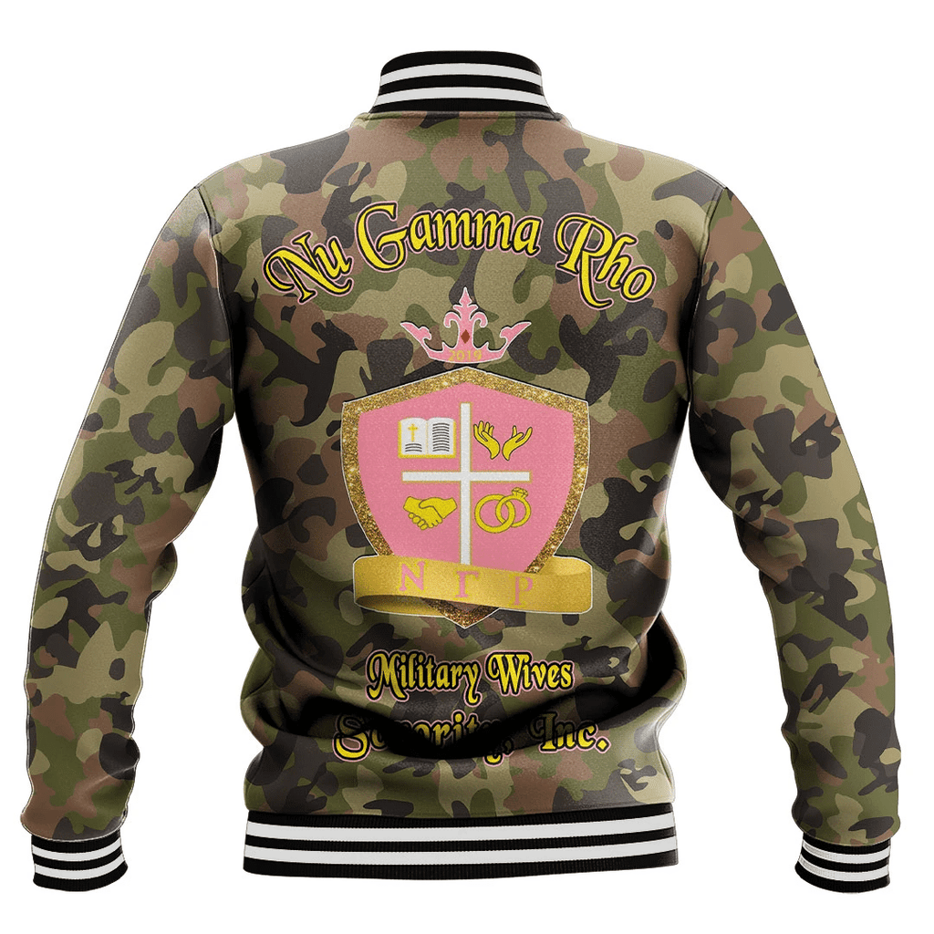 Nu Gamma Rho Camo Baseball Jackets | Africazone.store