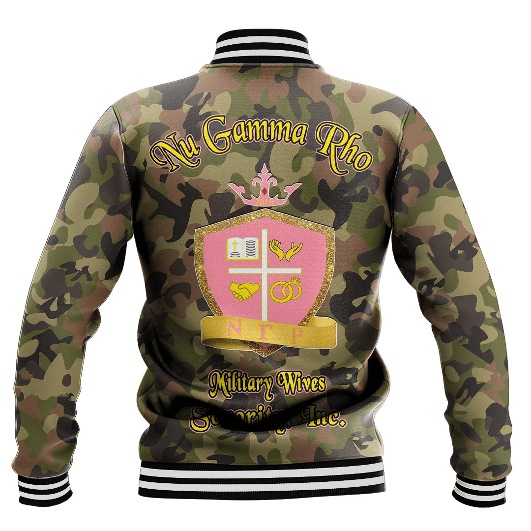Nu Gamma Rho Camo Baseball Jackets | Africazone.store