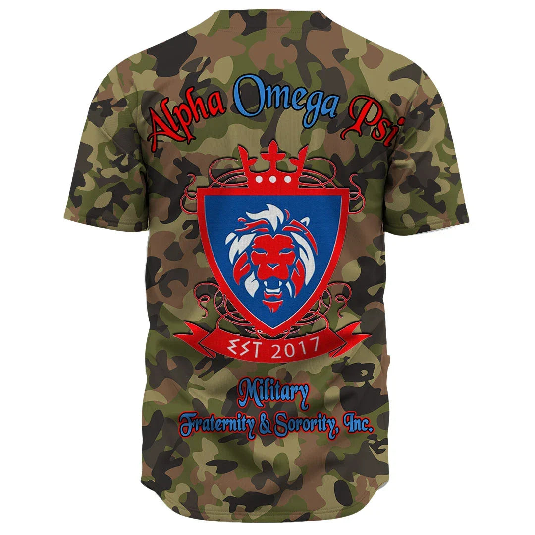 Alpha Omega Phi Camo Baseball Jerseys | Africazone.store