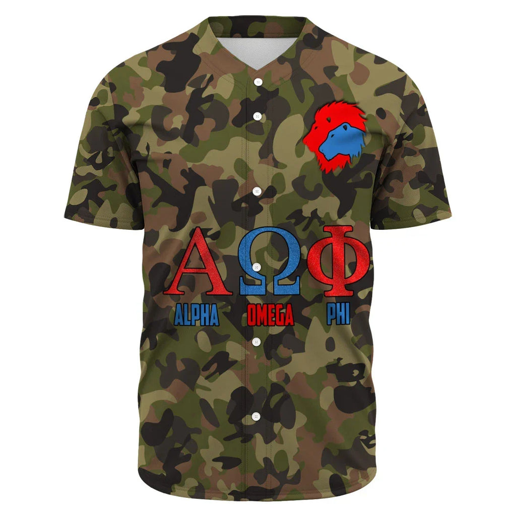 Alpha Omega Phi Camo Baseball Jerseys | Africazone.store