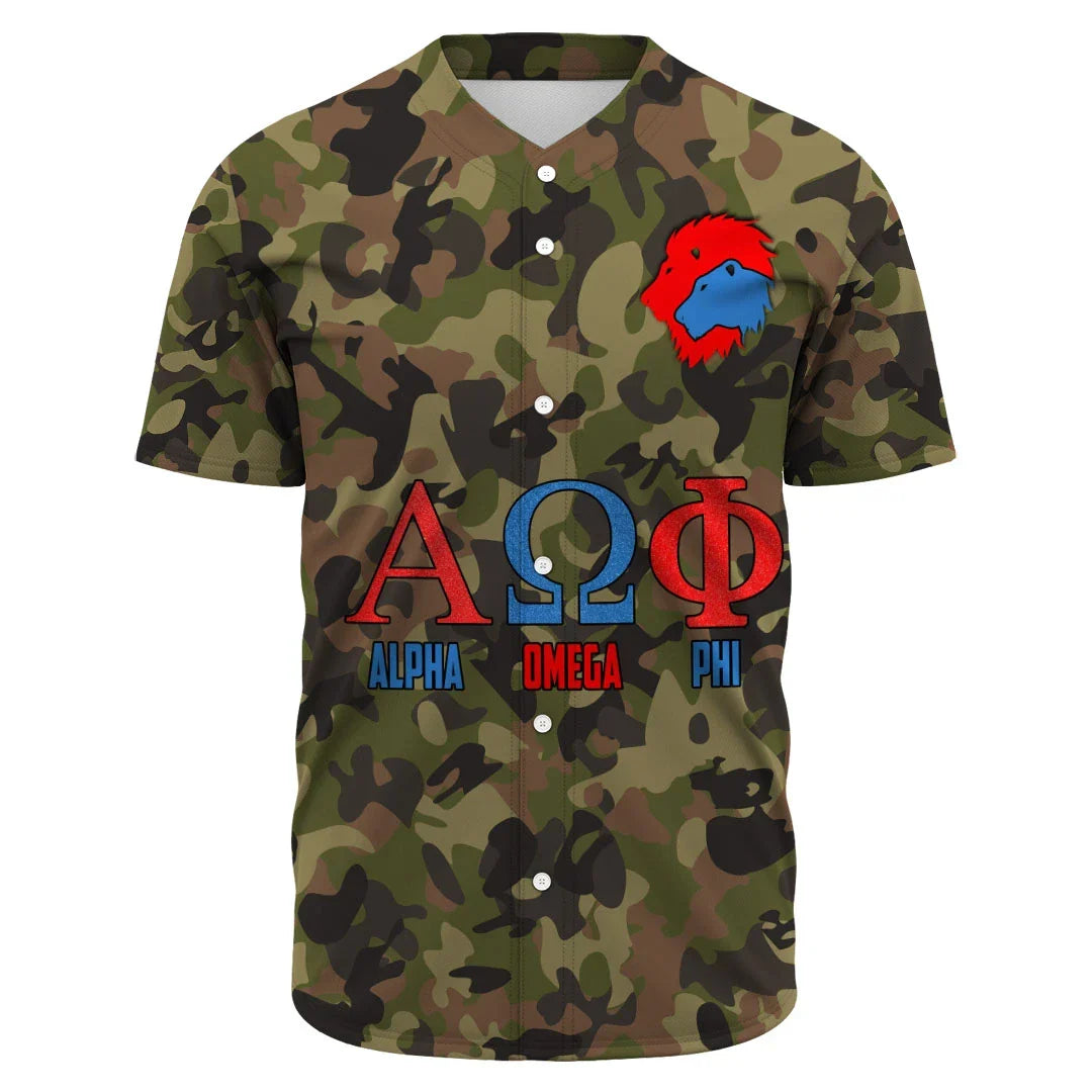 Alpha Omega Phi Camo Baseball Jerseys | Africazone.store