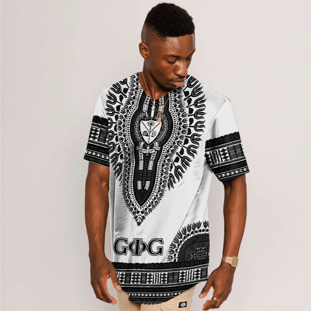 Groove Phi Groove Dashiki (White) Baseball Jerseys | Africazone.store