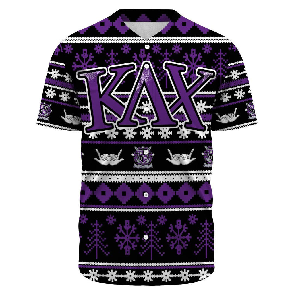 Kappa Lambda Chi Letter Christmas Baseball Jerseys | Africazone.store