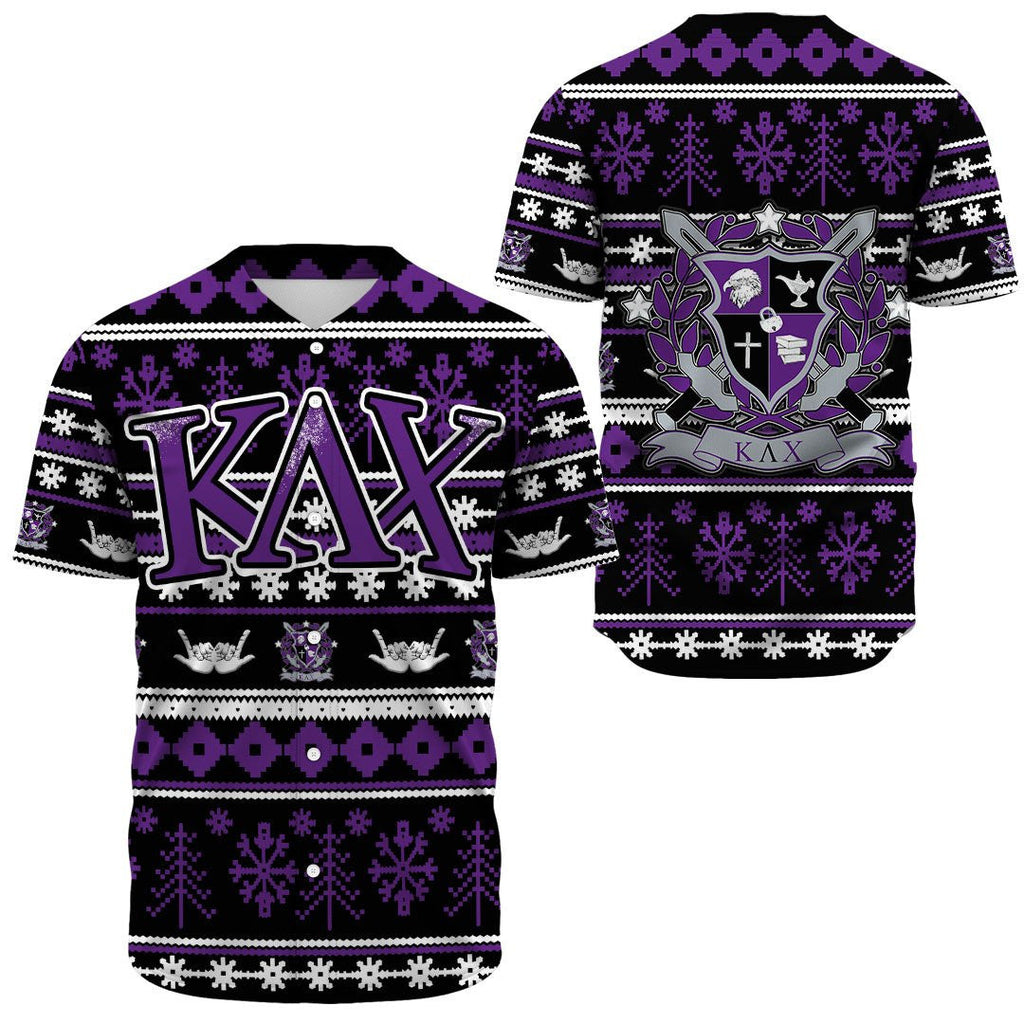 Kappa Lambda Chi Letter Christmas Baseball Jerseys | Africazone.store